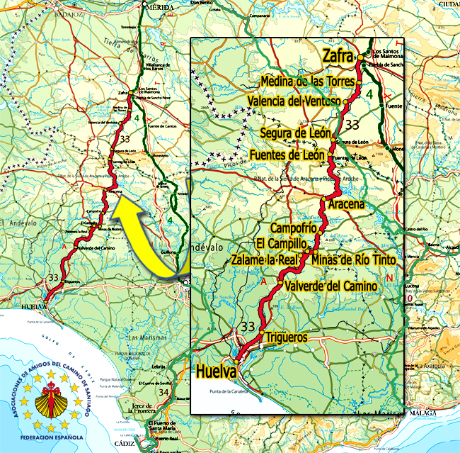 Camino de Santiago Sur de Huelva